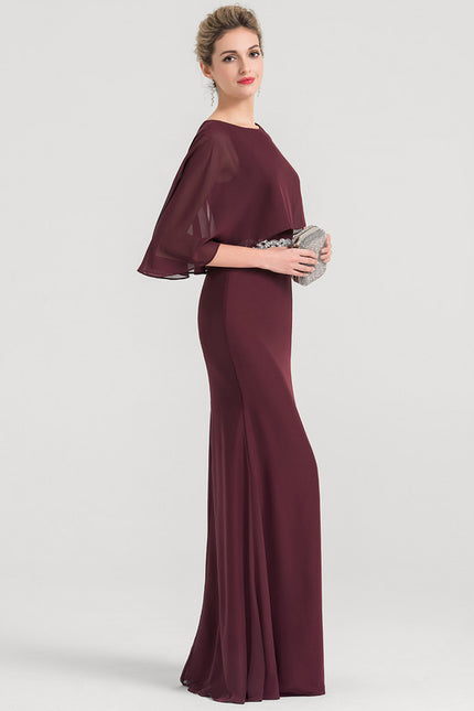 Robe Fourreau Bourgogne Élégant - gallery 1