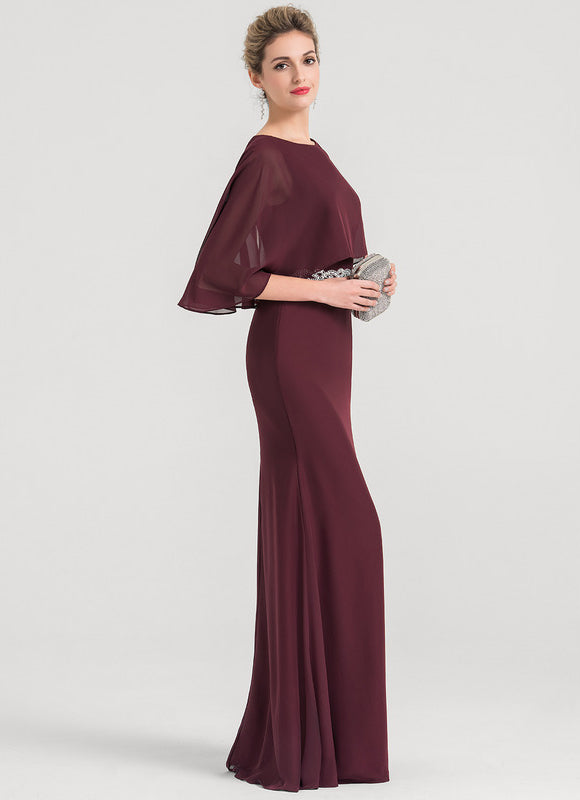 Robe Fourreau Bourgogne Élégant - gallery 1