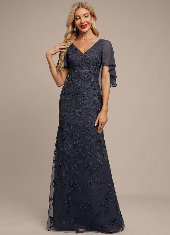 Robe Fourreau Florale Marine - gallery 2