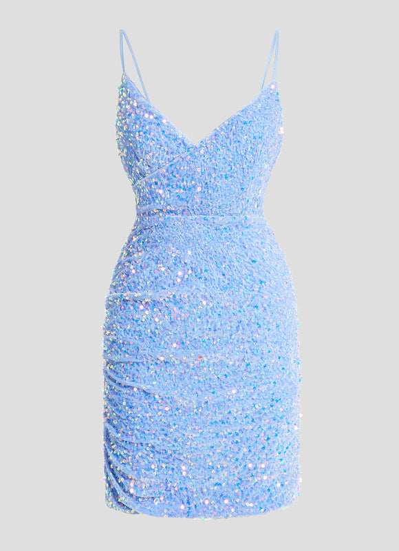 Robe Fourreau Scintillante Ajustée