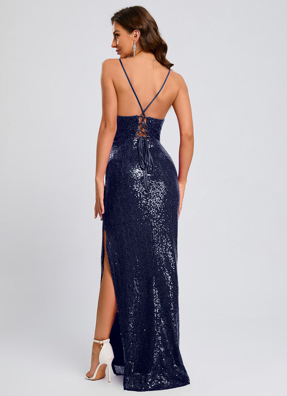 Robe Fourreau Pailletée Ajustée