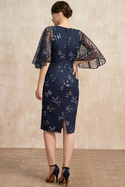 Robe Fourreau Dentelle Élégante - gallery 6