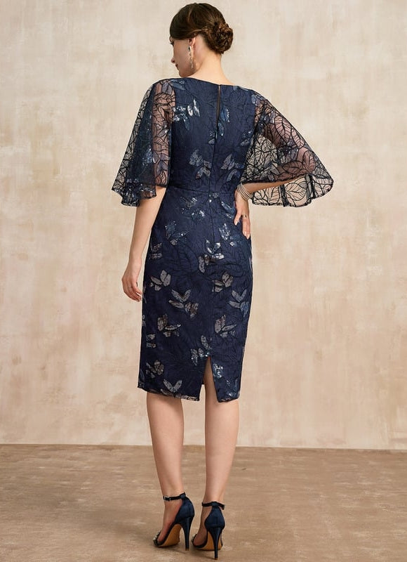 Robe Fourreau Dentelle Élégante - gallery 6