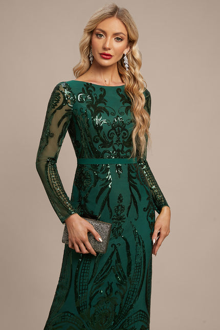 Robe Fourreau Glamour Émeraude - gallery 5