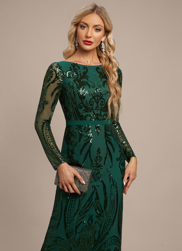 Robe Fourreau Glamour Émeraude - gallery 5