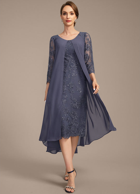 Robe Fourreau Mousseline Brodée - gallery 2