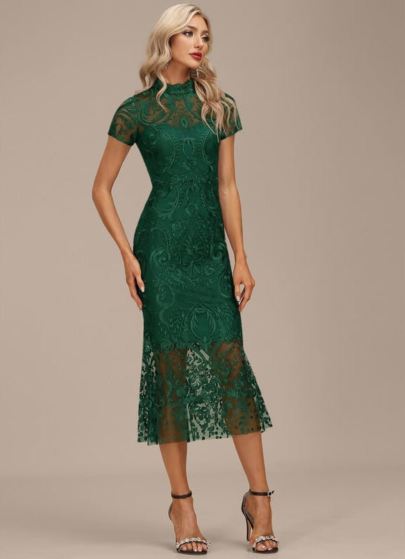 Robe Fourreau Émeraude Enchantée - gallery 3