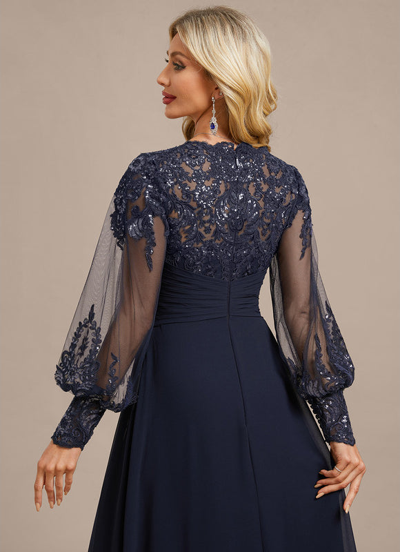 Robe Fourreau Élégante Bleu Nuit - gallery 6