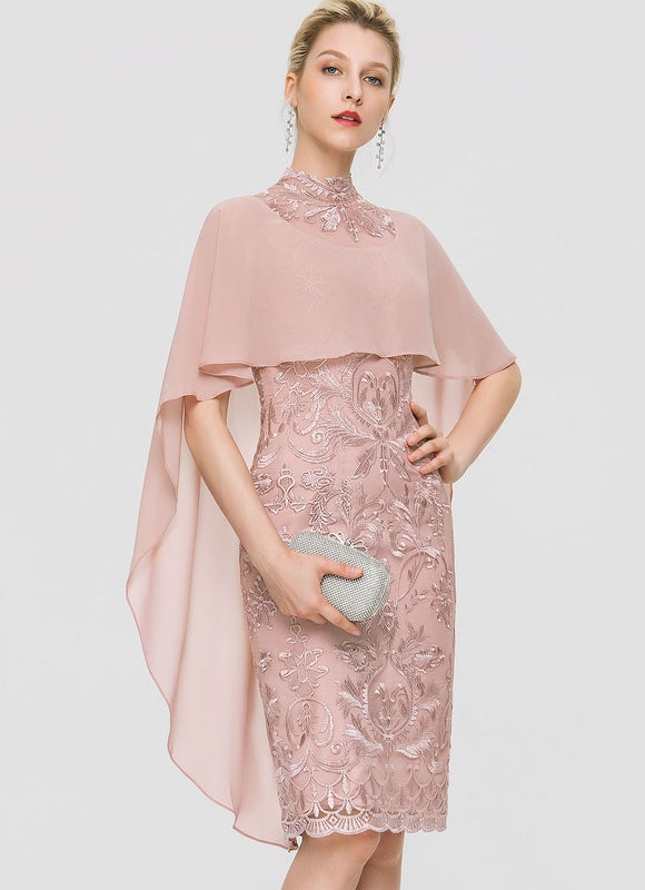Robe Fourreau Rose Velouté