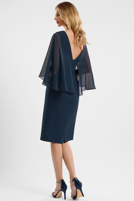 Robe Fourreau Châle Élégante - gallery 4