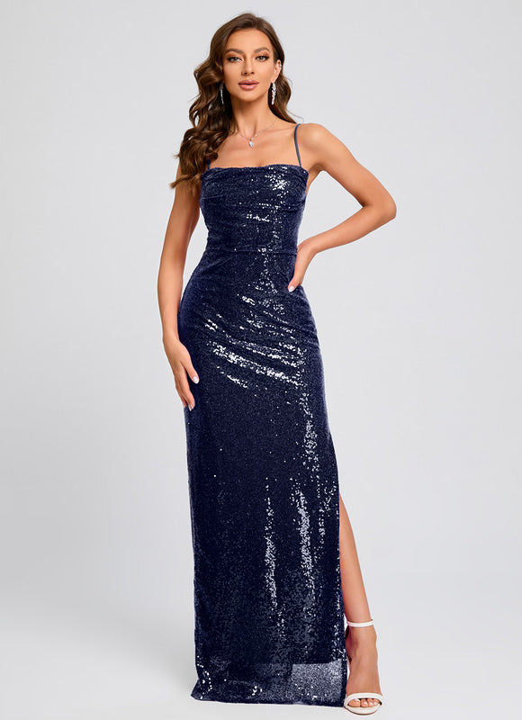 Robe Fourreau Pailletée Ajustée - gallery 3