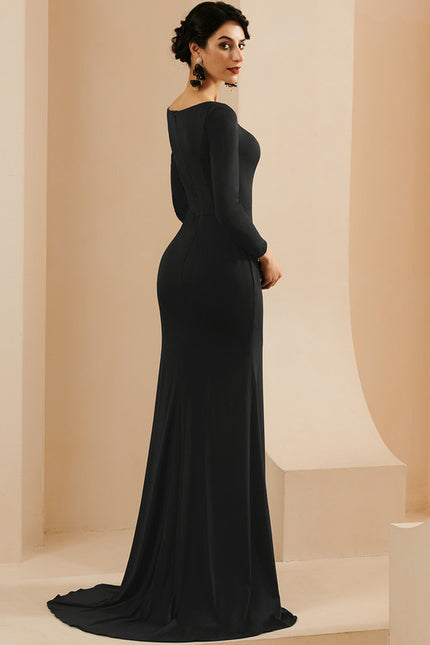 Robe Fourreau Noire Sophistiquée - gallery 1