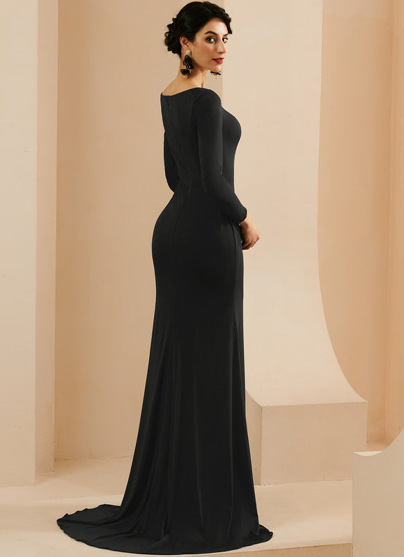 Robe Fourreau Noire Sophistiquée - gallery 1
