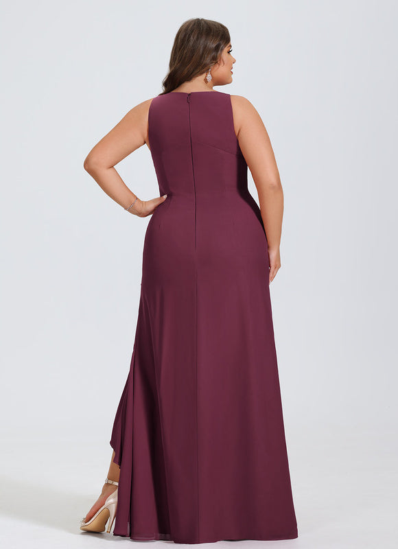 Robe Fourreau Mousseline Volante - gallery 5