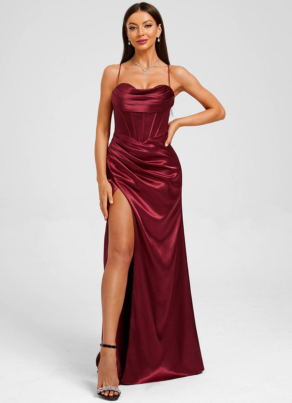 Robe Fourreau Satin - gallery 3