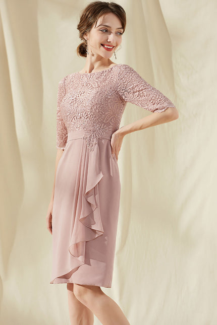 Robe Fourreau Rose Raffinée - gallery 2
