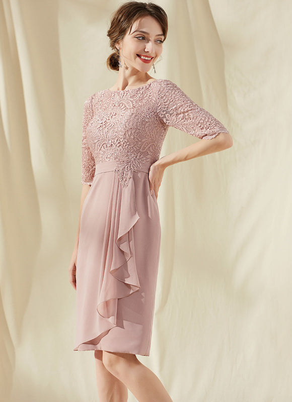 Robe Fourreau Rose Raffinée - gallery 2