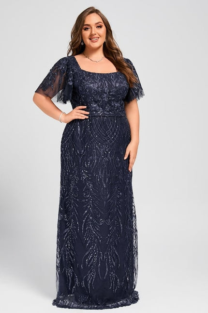Robe Fourreau En Dentelle Scintillante - gallery 9