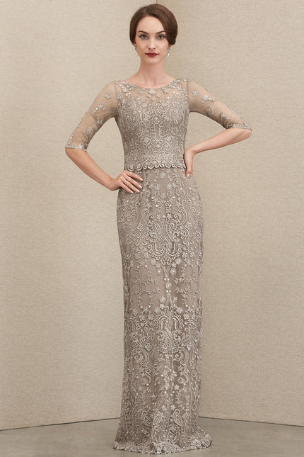 Robe Fourreau Grise Éclatante - gallery 5