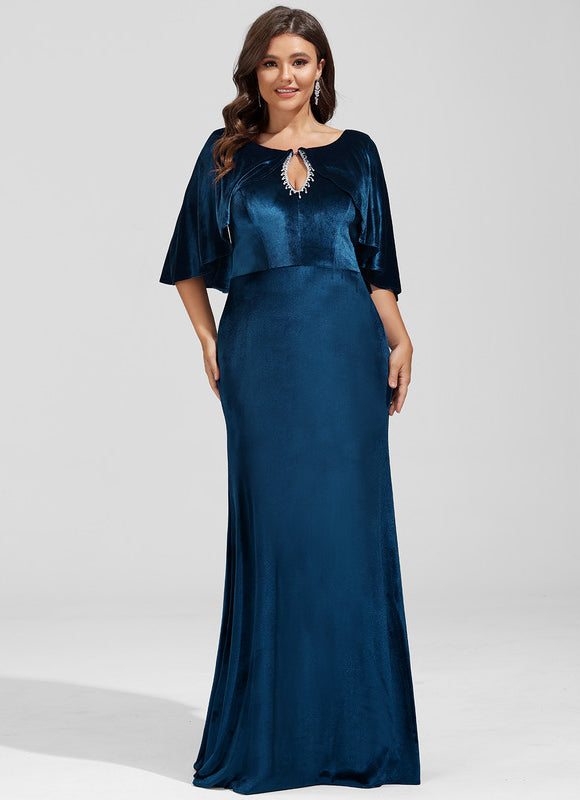 Robe Fourreau Velours Élégante - gallery 7