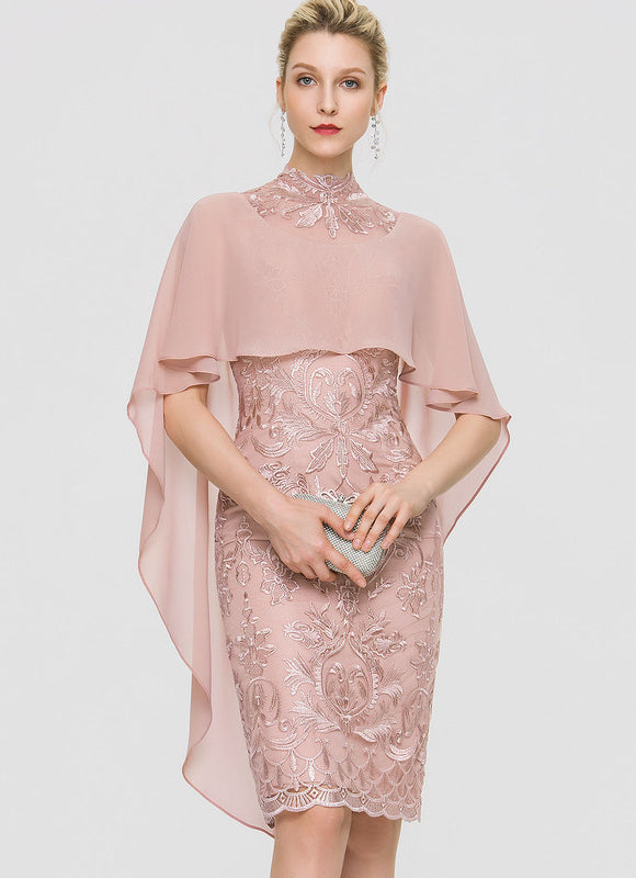 Robe Fourreau Rose Velouté - gallery 2