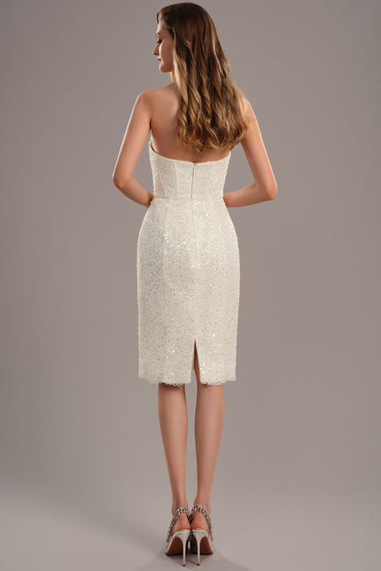 Robe Mariee Fourreau Soie - gallery 5