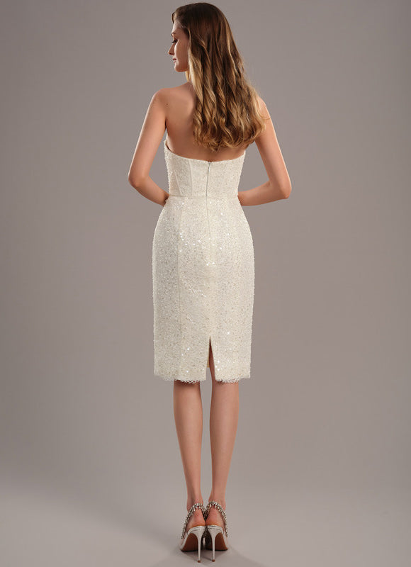 Robe Mariee Fourreau Soie - gallery 5