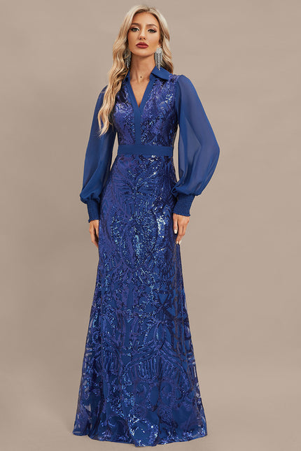 Robe Fourreau Longue Éclatante