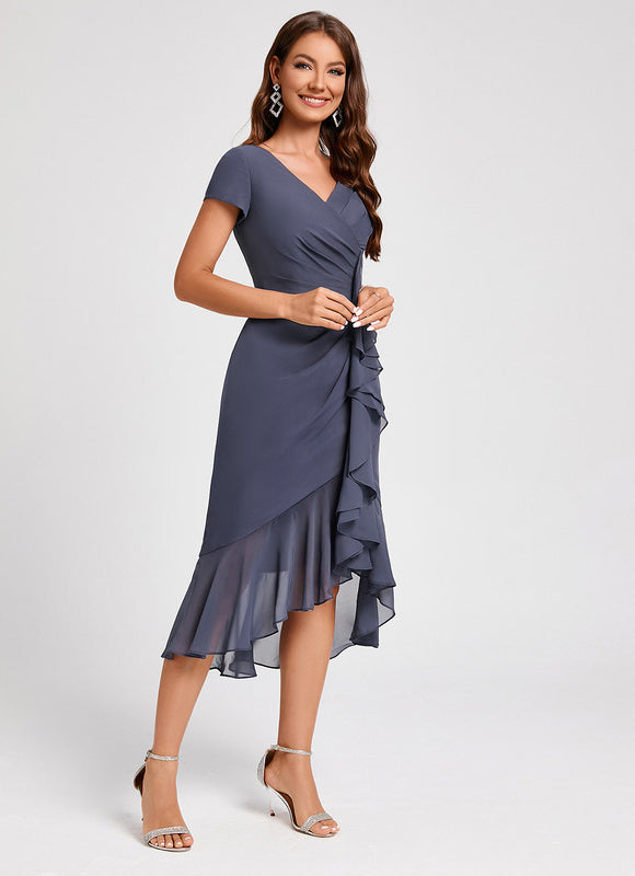 Robe Fourreau Élégance Ondulante - gallery 5