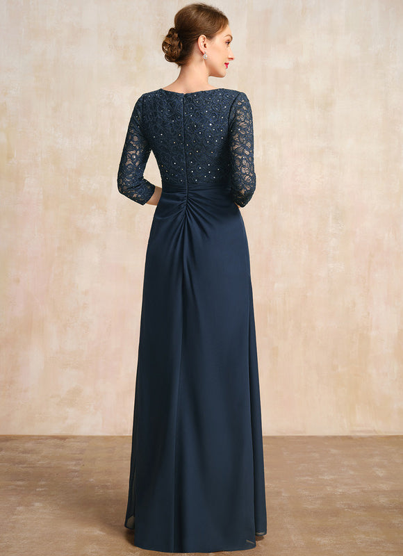 Robe Fourreau Longue Marine Chic - gallery 5