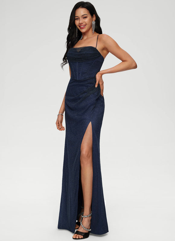 Robe Fourreau Scintillante Évasée - gallery 3