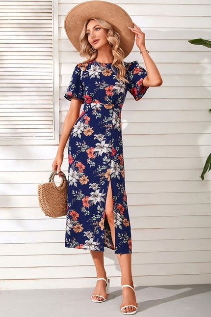Robe Fourreau Midi Florale