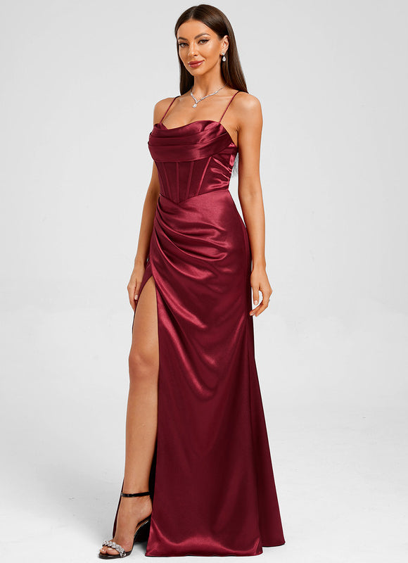 Robe Fourreau Satin - gallery 1
