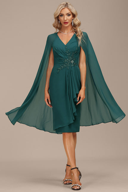 Robe Fourreau Vaporeuse Émeraude