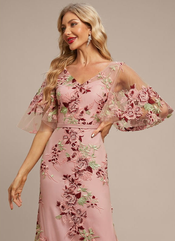 Robe Fourreau Florale Délicate - gallery 1