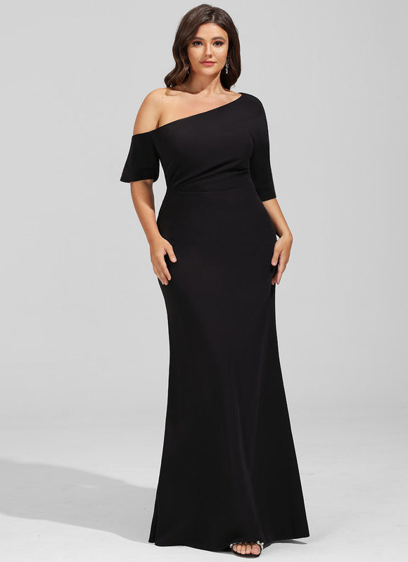 Robe Fourreau Silhouette Asymétrique Chic - gallery 6