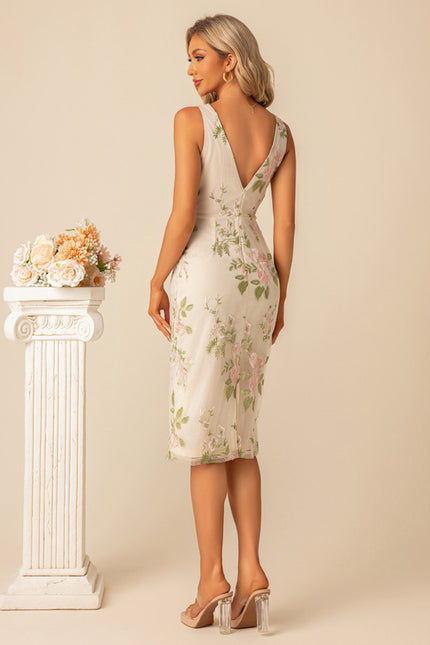 Robe Fourreau Brodée Délicate - gallery 4