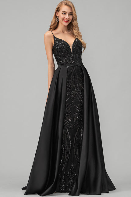 Robe Fourreau Noire Glamour - gallery 2