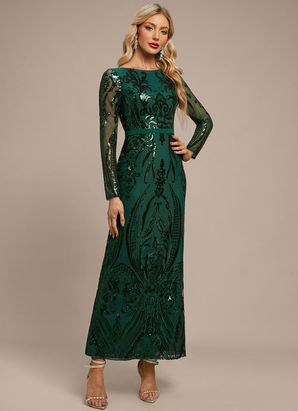 Robe Fourreau Glamour Émeraude - gallery 1