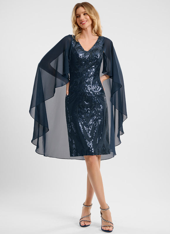 Robe Fourreau En Mousseline Fluide