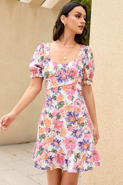 Robe Fourreau Fleurie Mini - gallery 3