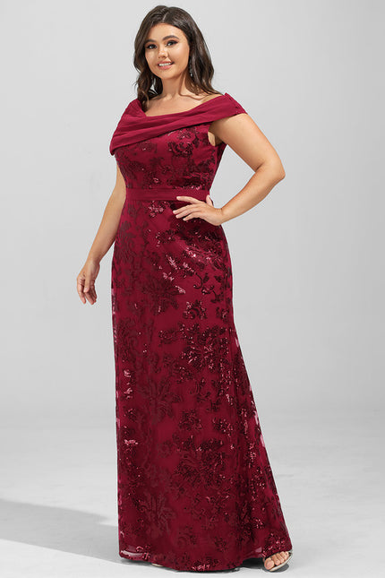 Robe Fourreau Bordeaux Glamour - gallery 9