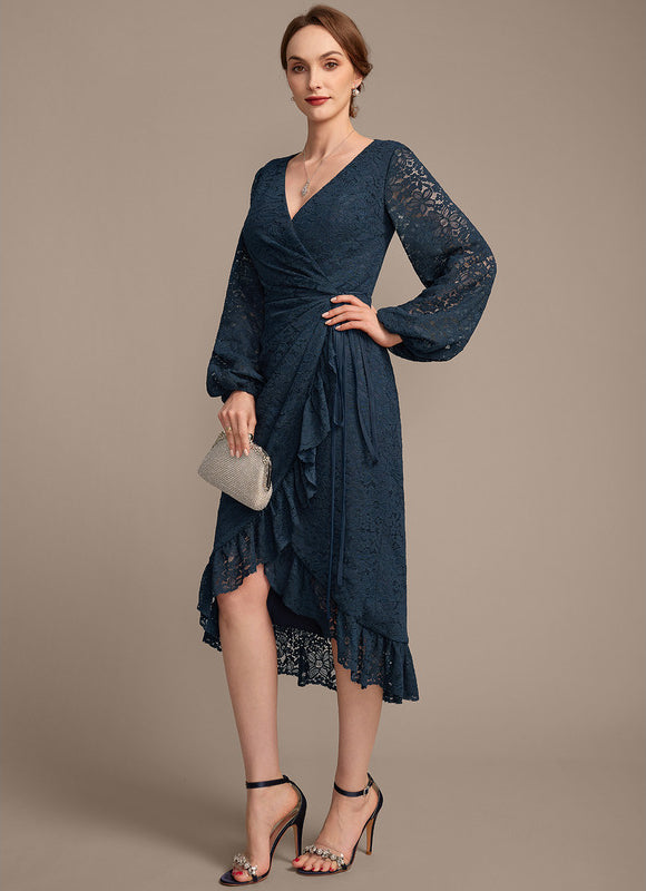 Robe Fourreau Dentelle Marine - gallery 4