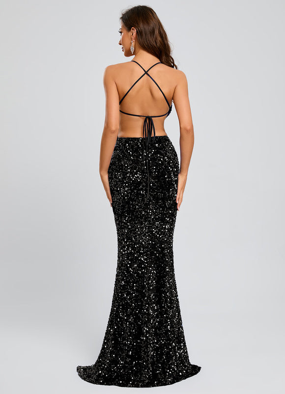 Robe Fourreau Sirène Scintillante