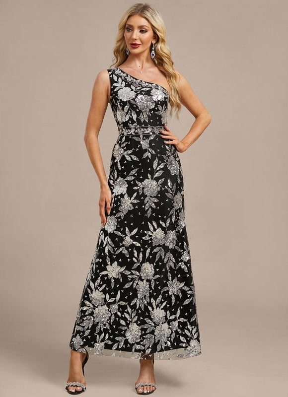 Robe Fourreau Asymétrique Florale - gallery 6