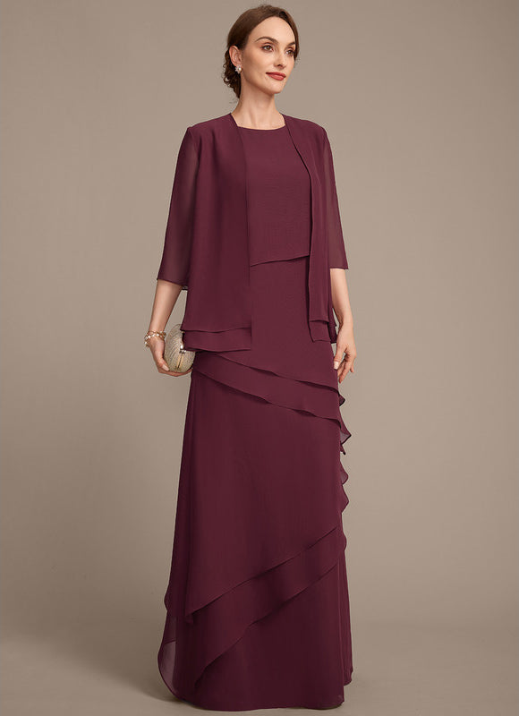 Robe Fourreau Cascade Bordeaux - gallery 3