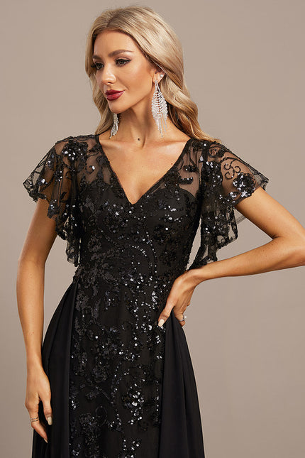 Robe Fourreau De Soirée Noire - gallery 2
