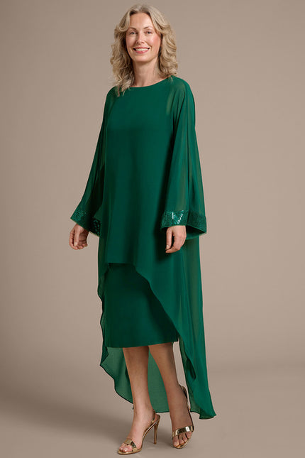 Robe Fourreau Émeraude Éclatante - gallery 3