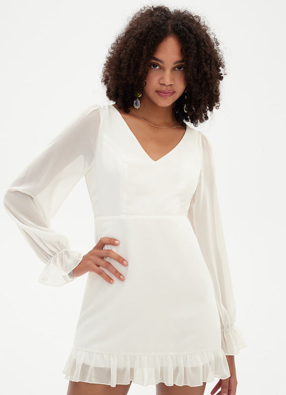 Robe Fourreau Vaporeuse Blush - gallery 2