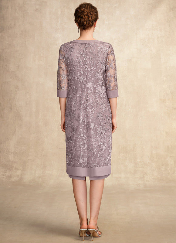 Robe Fourreau Châtaigne Élégante - gallery 5